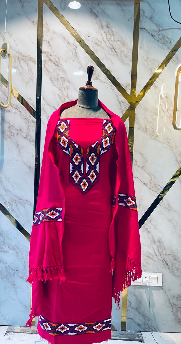 Pure winter 🥶 kinnauri (hand made ) suit( 2 side work )