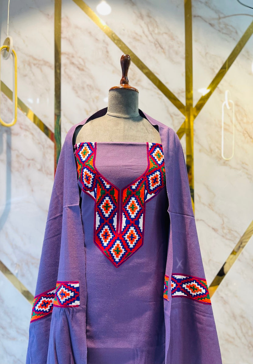 Pure winter 🥶 kinnauri (hand made ) suit( 2 side work )