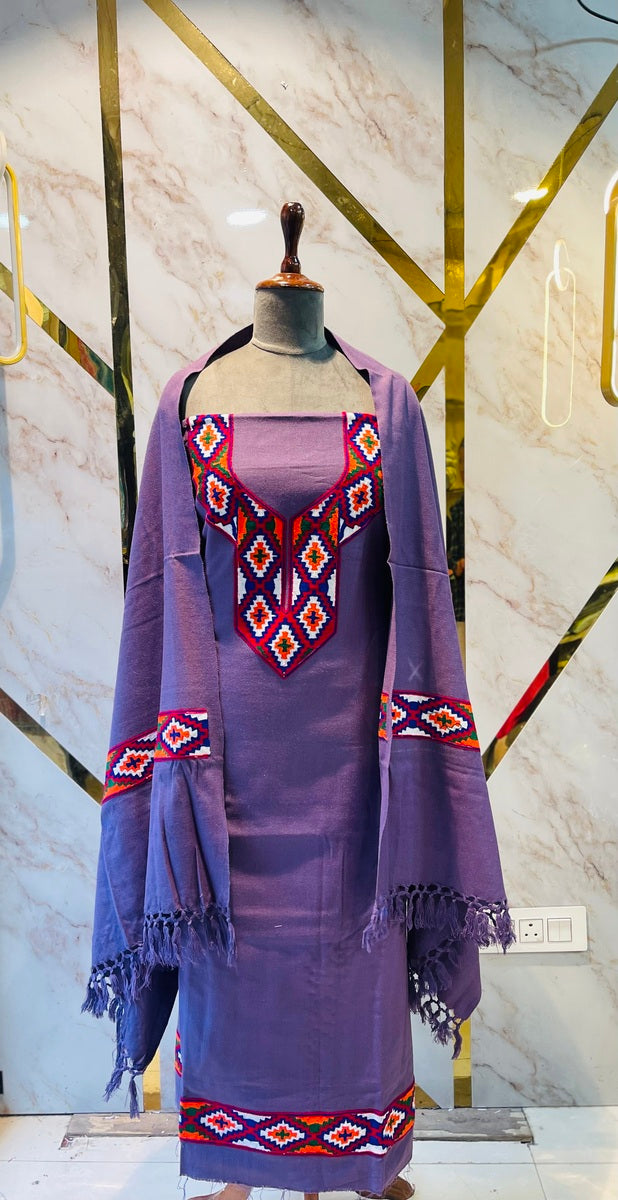 Pure winter 🥶 kinnauri (hand made ) suit( 2 side work )