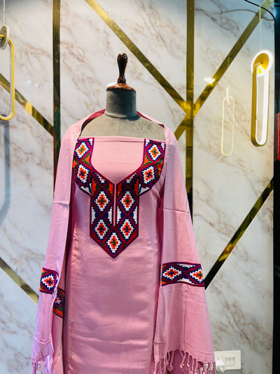 Pure winter 🥶 kinnauri (hand made ) suit( 2 side work )