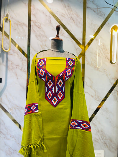 Pure winter 🥶 kinnauri (hand made ) suit( 2 side work )