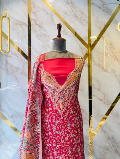 Premium kashmiri  Pashmina kani print Suit