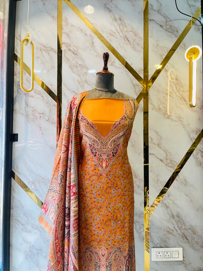 Premium kashmiri  Pashmina kani print Suit