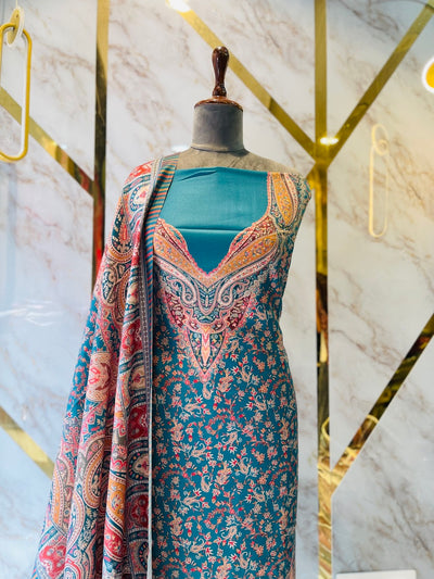 Premium kashmiri  Pashmina kani print Suit