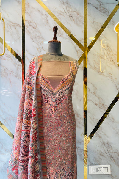 Premium kashmiri  Pashmina kani print Suit