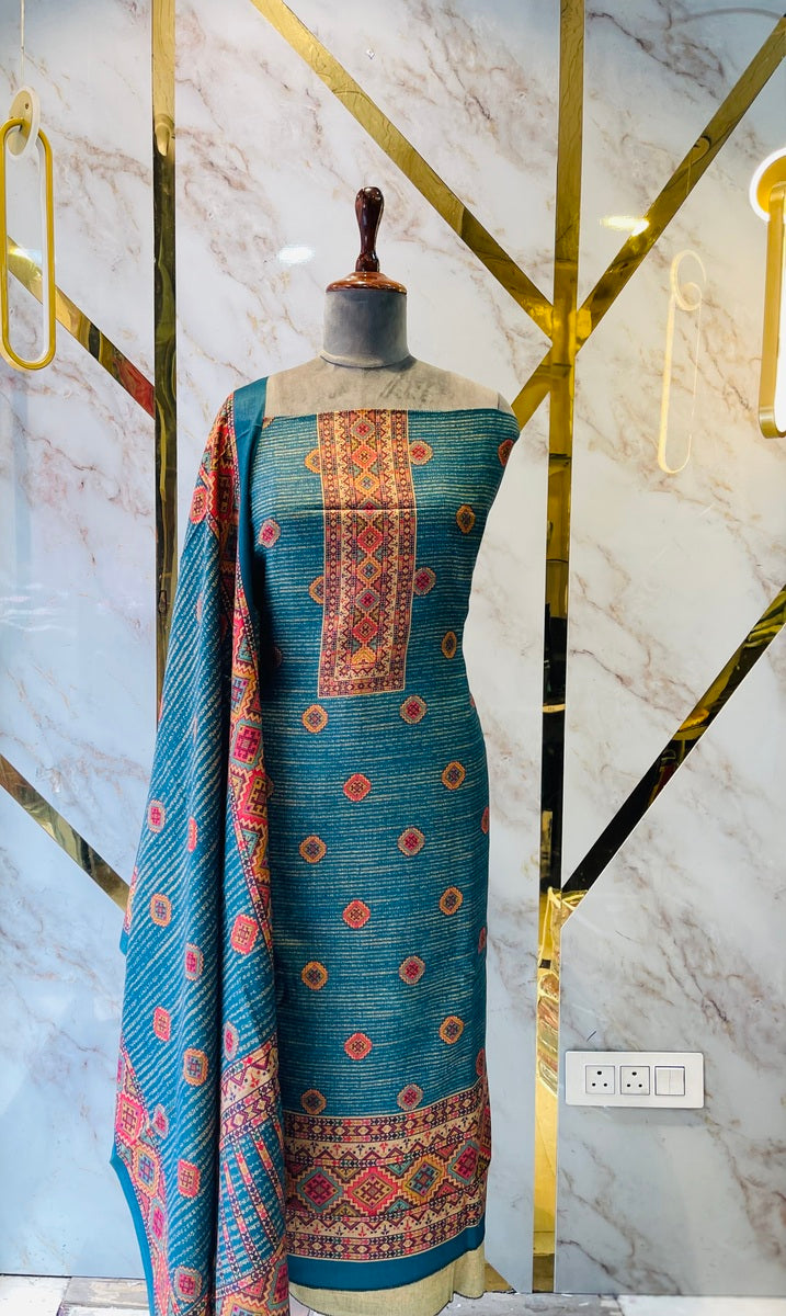 Premium kashmiri  Pashmina kani print Suit