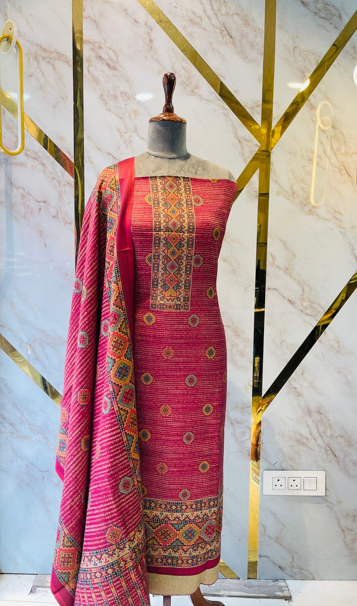 Premium kashmiri  Pashmina kani print Suit