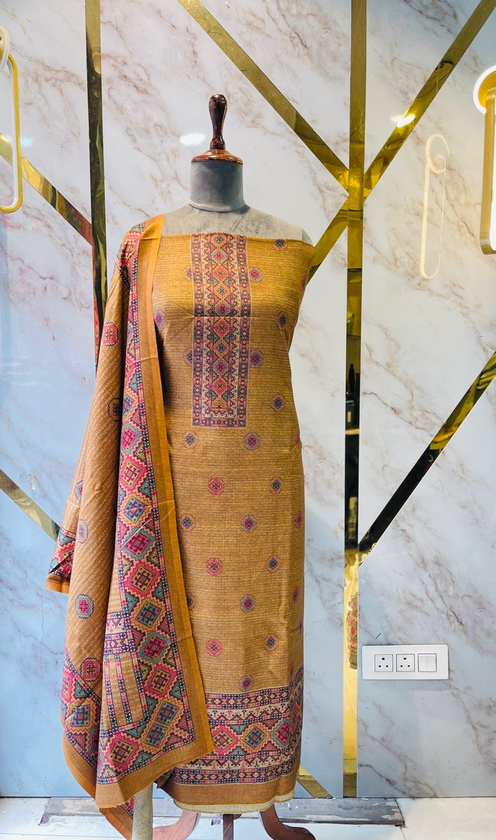 Premium kashmiri  Pashmina kani print Suit