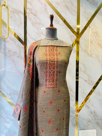 Premium kashmiri  Pashmina kani print Suit