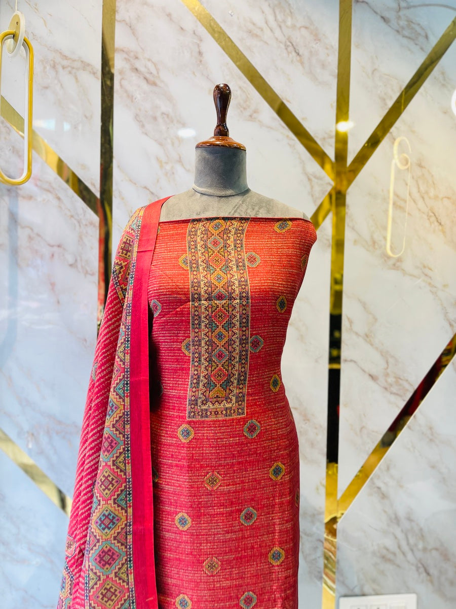 Premium kashmiri  Pashmina kani print Suit
