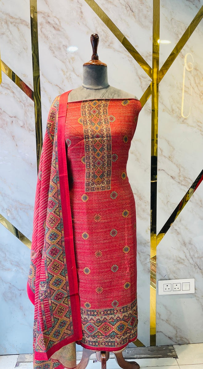 Premium kashmiri  Pashmina kani print Suit