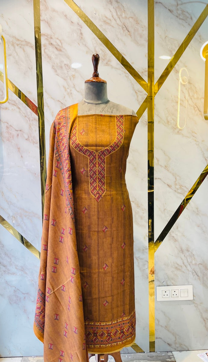 Premium kashmiri  Pashmina kani print Suit