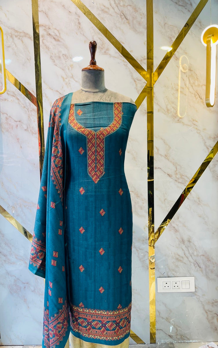 Premium kashmiri  Pashmina kani print Suit