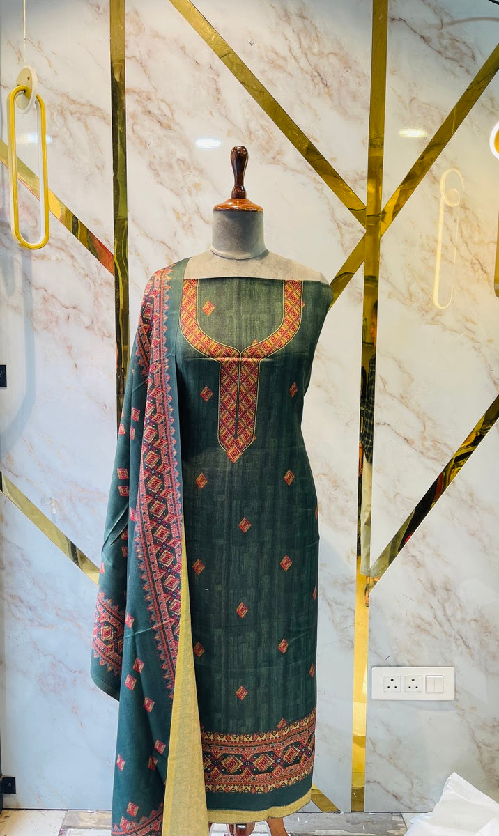 Premium kashmiri  Pashmina kani print Suit