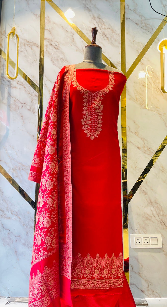 Premium kani Wollen Party Suits (100% Handmade)