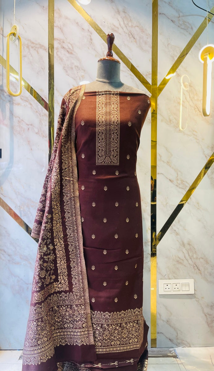 Premium kani Wollen Party Suits (100% Handmade)