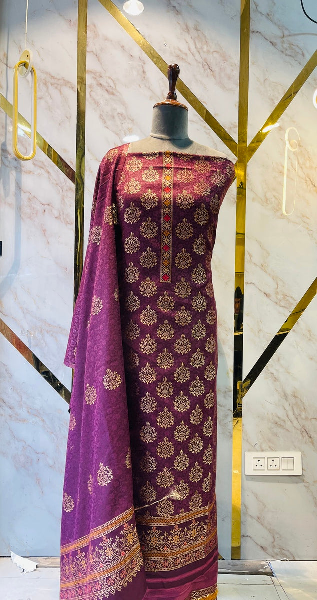 Premium kani Wollen Party Suits (100% Handmade)