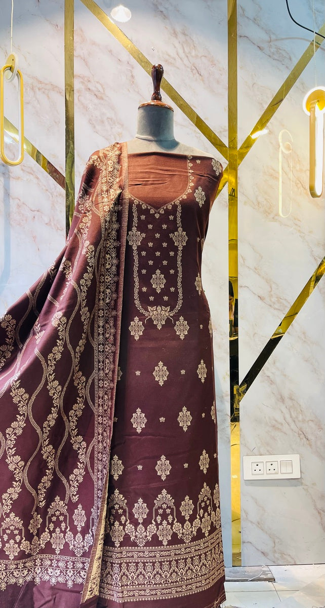 Premium kani Wollen Party Suits (100% Handmade)