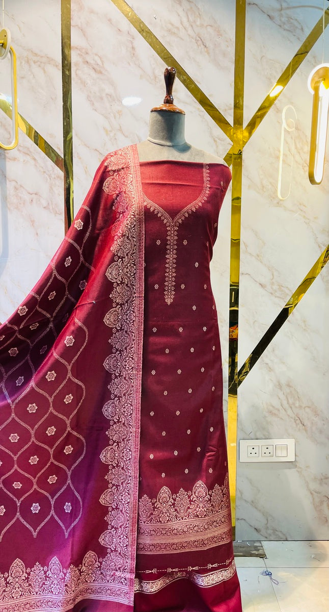 Premium kani Wollen Party Suits (100% Handmade)