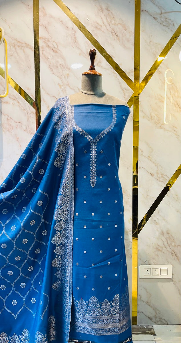 Premium kani Wollen Party Suits (100% Handmade)