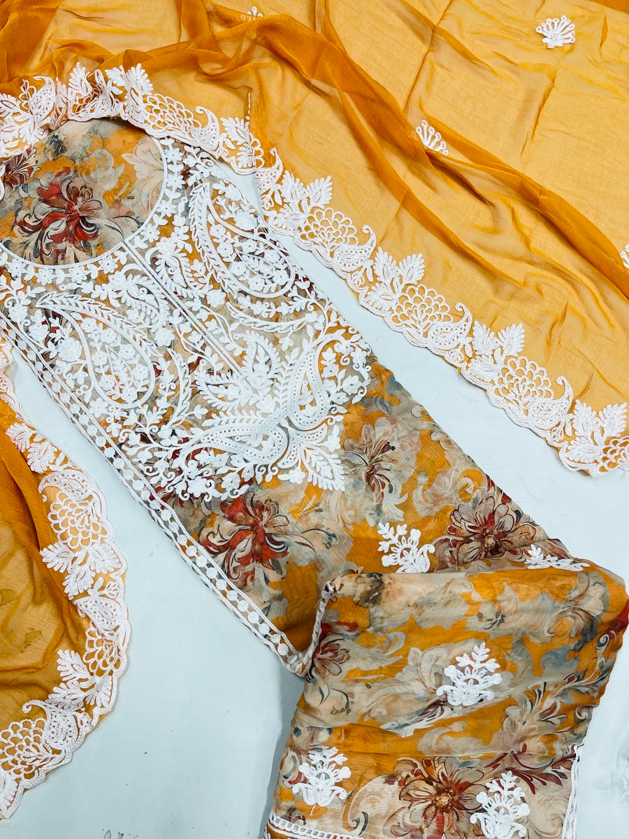 premium Organza  Suit