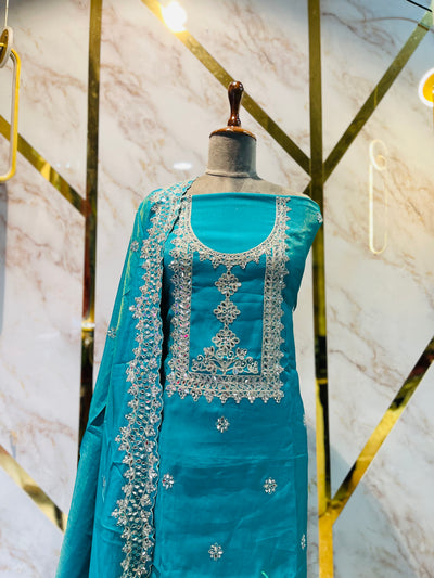 Party wear shimar silk suit