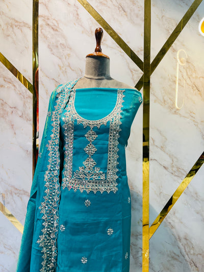 Party wear shimar silk suit