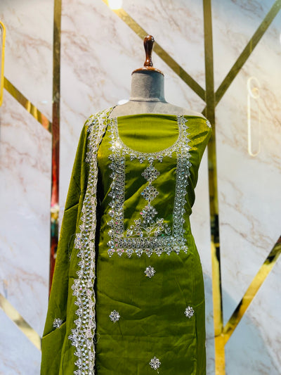 Party wear shimar silk suit