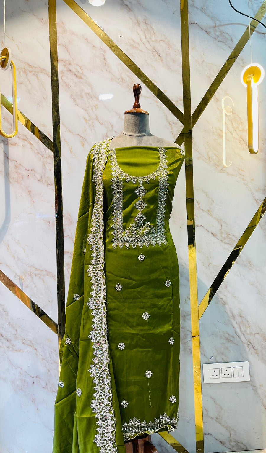 Party wear shimar silk suit