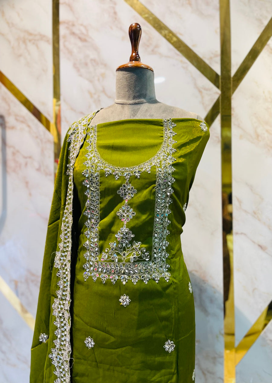 Party wear shimar silk suit