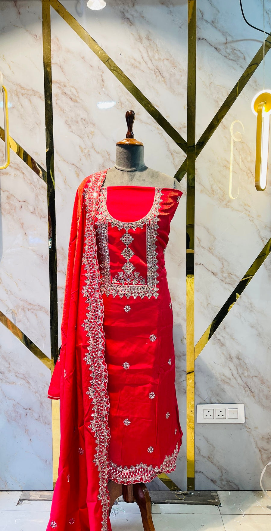 Party wear shimar silk suit