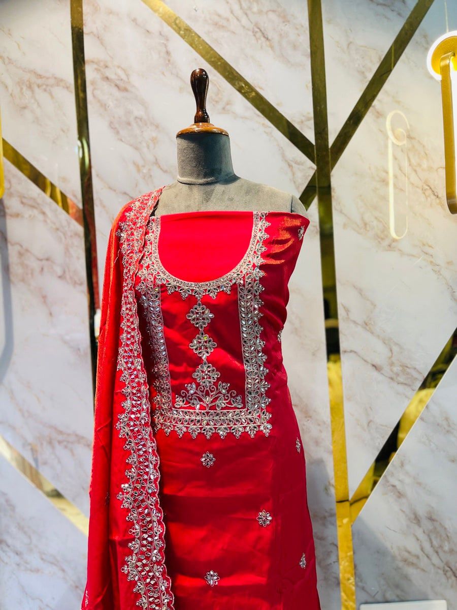 Party wear shimar silk suit