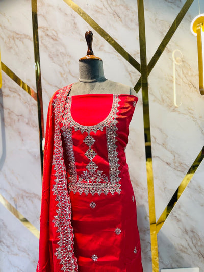 Party wear shimar silk suit