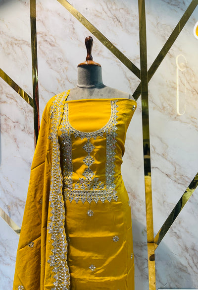 Party wear shimar silk suit