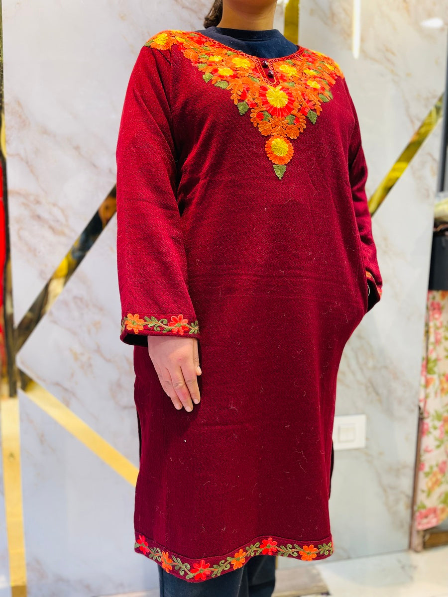 white christmas dresses Premium Kashmiri Faran❤️ – Aur Dikhao