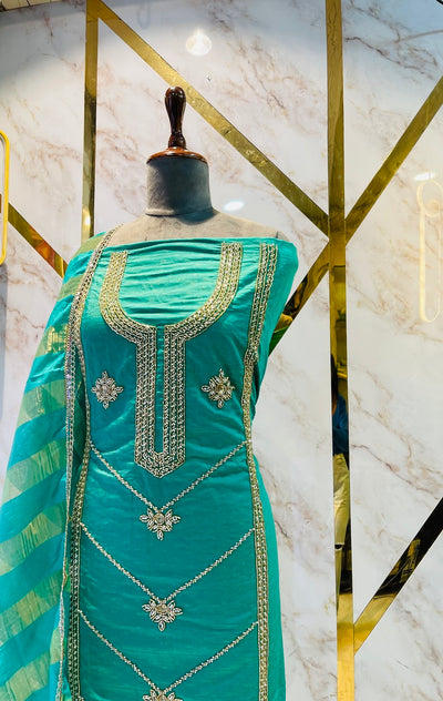Party wear shimar silk suit Hand Work Suit