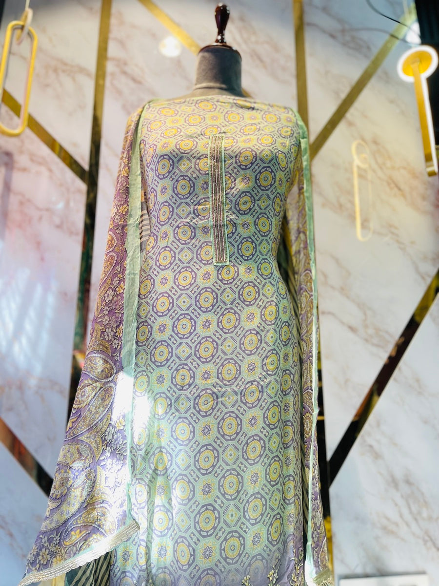 premium Organza  Suit