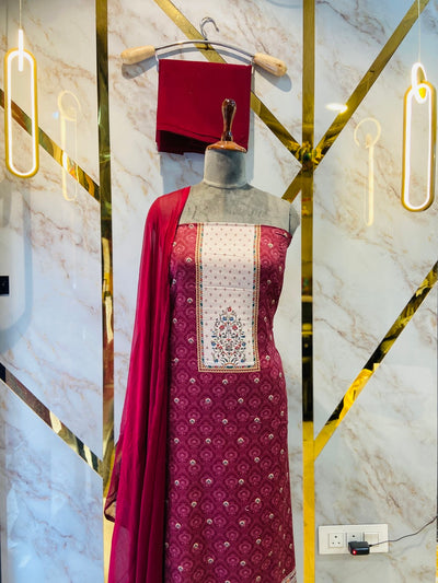 Premium kashmiri kani print cotton suit