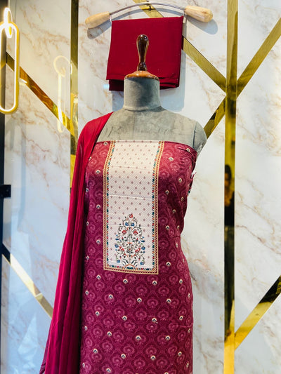 Premium kashmiri kani print cotton suit