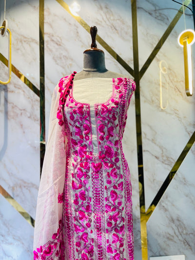 Premium kantha work modal silk suit