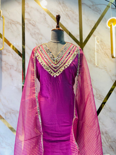 Party wear shimar silk suit