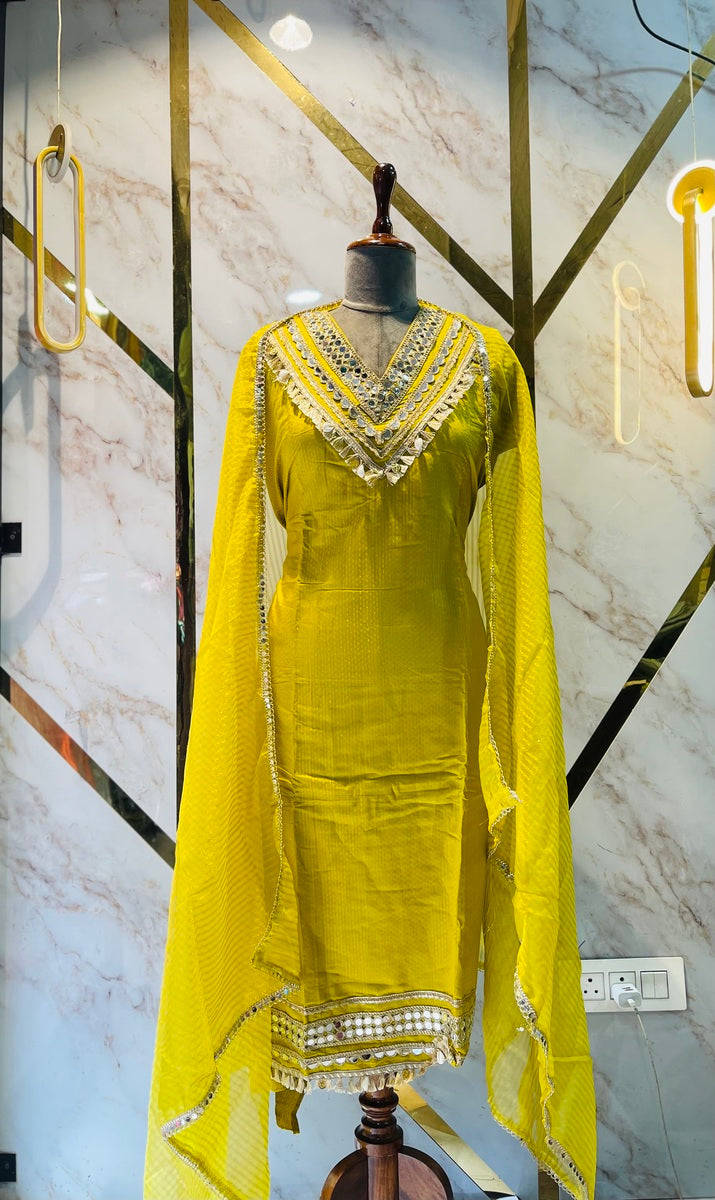 Party wear shimar silk suit