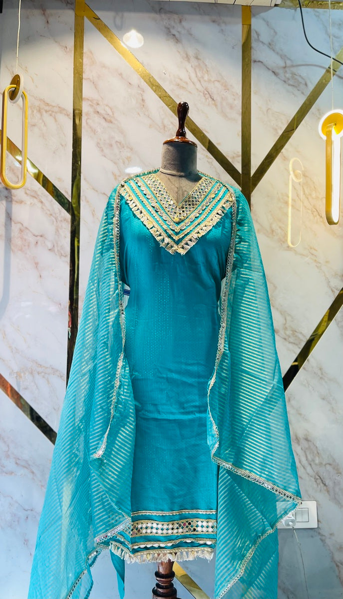 Party wear shimar silk suit