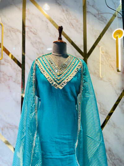 Party wear shimar silk suit