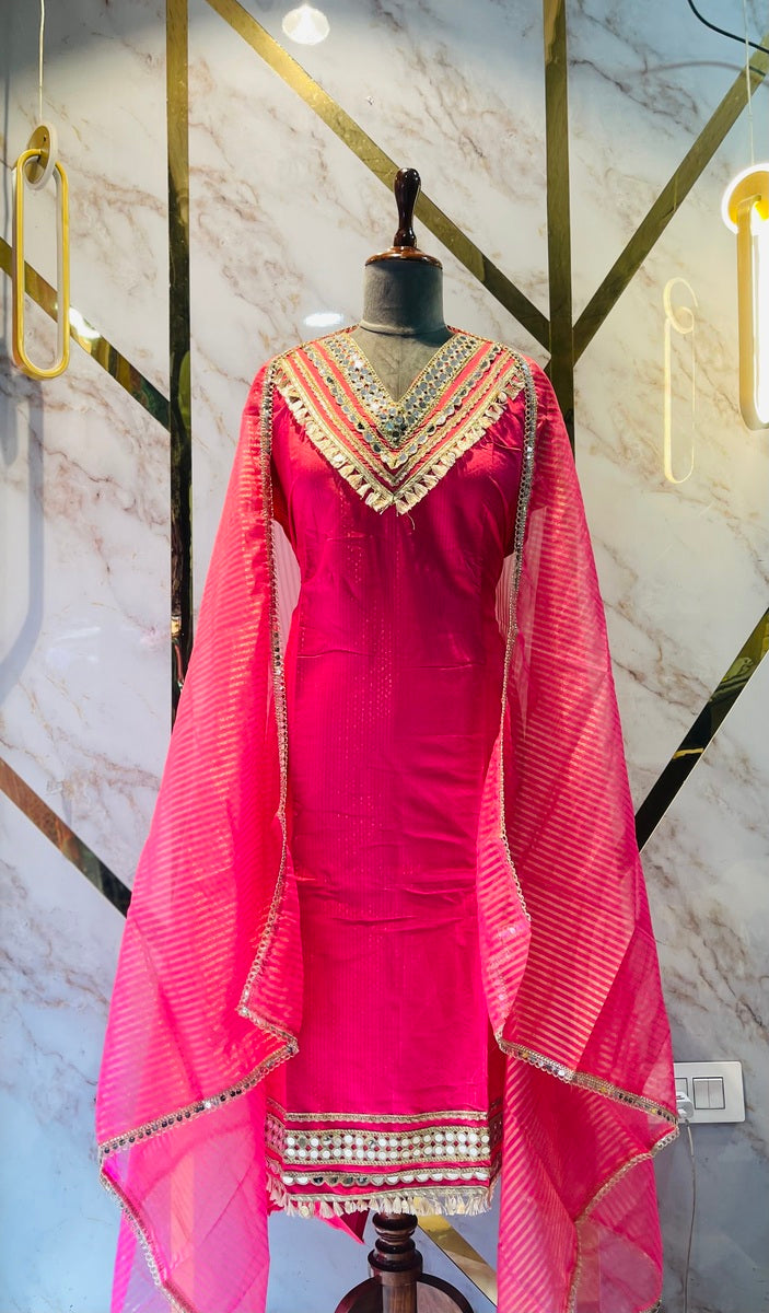Party wear shimar silk suit