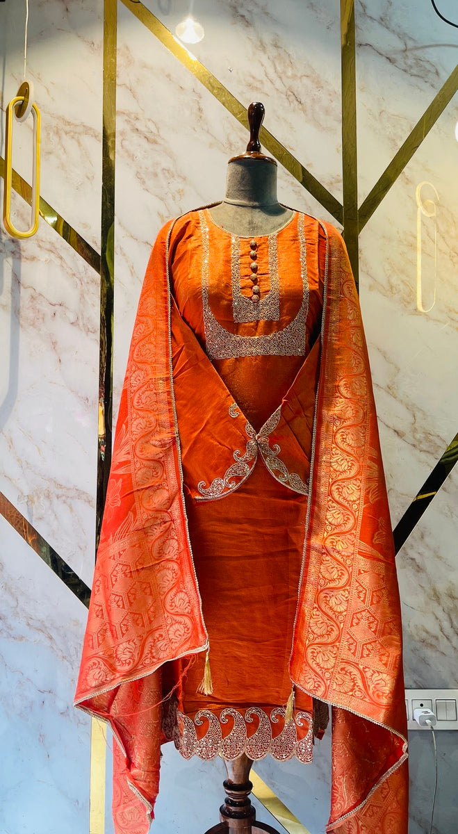 Party wear shimar silk suit