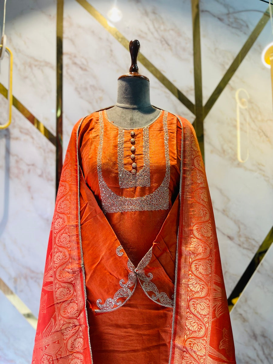 Party wear shimar silk suit