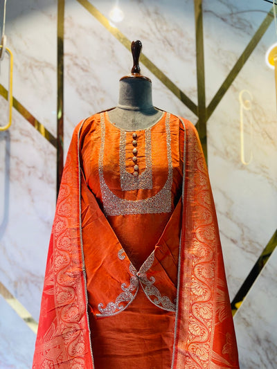 Party wear shimar silk suit