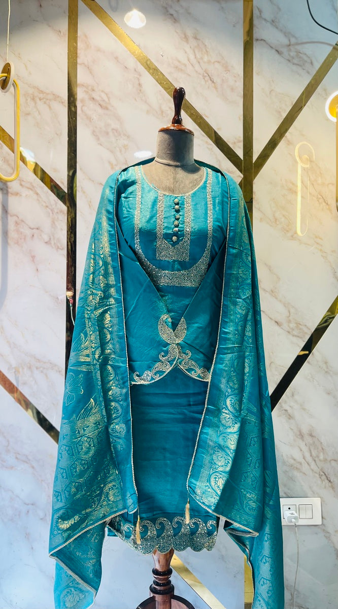 Party wear shimar silk suit