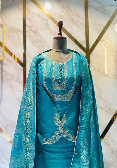 Party wear shimar silk suit